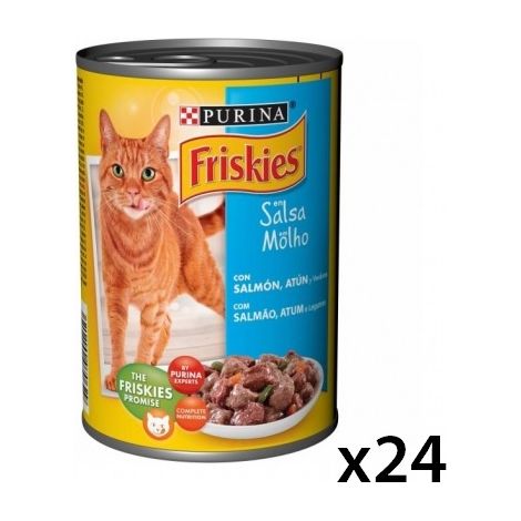 Alimentation Hiro en Purine Salsa Friskies Salm† "N & At†n pour chats - 24 canettes 400g