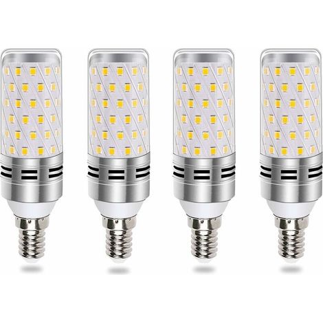 Ampoule E14 Mais LED 16W Blanc Froid 6000K, Équivalent Halogène E14, 360° Lumiere, (6000K), Ampoule E14 Bougie LED pour Lustre/Applique/Lampe Chevet, non-dimmable, lot de 4 (1/3)
