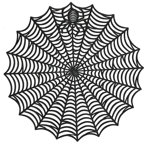Tapis De Table Halloween - Tapis En Plastique Avec Motif Toile D Araignée - Imperméable Et Résistant À La Chaleur - Pour Cuisine Et Fêtes - Lot De 1 (1/5)