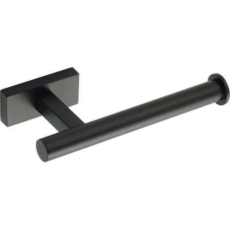 Porte Rouleau Papier Toilette, Longueur 17.6 CM, Papier Toilette Mural pour Salle de Bain/Cuisine, Derouleur Papier Toilette Murale en Acier Inoxydable SUS 304, Durable et Pratique, Noir (1/5)