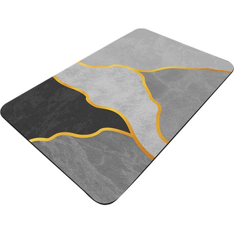 Tapis de sol absorbants pour salle de bain, boue de diatomées, tapis de bain, tapis de bain antidérapants à séchage rapide pour la maison (1/5)
