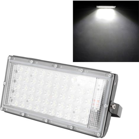 Projecteur LED 50W IP66 étanche, lumière blanche 6000K, angle de vision orientable à 180°, pour jardin, balcon ou terrasse. (1/5)