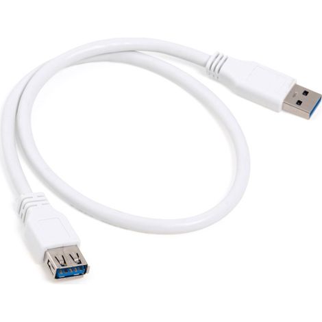 Cable usb a/ usb a macho/hembra 0,5m blanco axil (1/3)