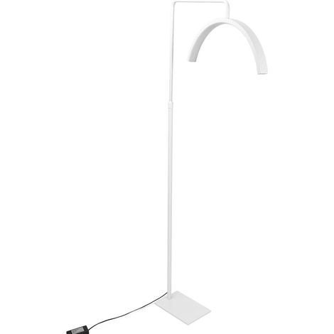 Lampadaire LED demi-lune 20 pouces, 200 puces lumineuses, lumière blanche 3300-6500K, lampe de tatouage sourcil à pied, tension 110-240V, prise UE (1/5)