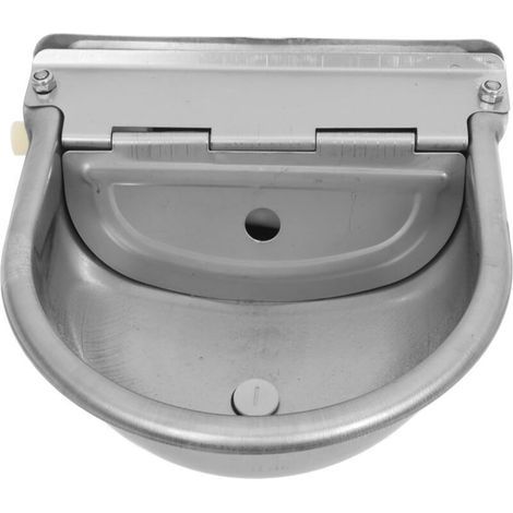 Ulisem Abreuvoir automatique robuste en acier inoxydable pour bovins, chevaux et moutons Bol d'eau pratique pour le bétail Vanne à flotteur intégrée pour un accès constant à l'eau fraîche (1/5)