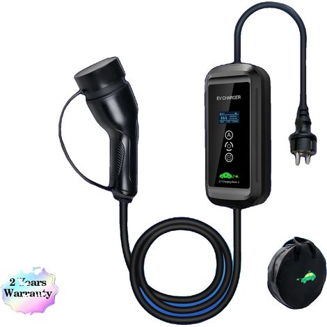 Chargeur EV Portable, Courant Ajustable 16A, Longueur 3,5M (1/5)