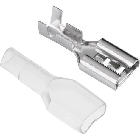 Assortiment de 100 connecteurs de câbles électriques à cosses plates sécurisées pour voitures, scooters et bateaux (1/4)