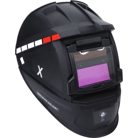 Casque de soudure relevable à obscurcissement automatique, écran frontal à clapet, protection de tête isolante (1/5)