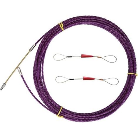 Tire-fil, tire-câble, tiges de poussée, ruban tirage 6 mm, dispositif d'enfilage câble d'électricien, guide-fil, enfileur, outil d'aide à l'extraction câbles électriques -