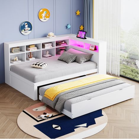 letto salvaspazio 90x200 con estraibile LED USB OKMYHOME (1/5)