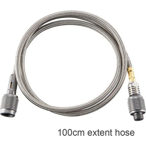 Adaptateur de rallonge pour réchaud à gaz de camping 50/100 cm, raccord de tuyau d'extension pour cartouche de gaz, adaptateur d'arrêt automatique pour réchaud à gaz, réchauds de cuisine portables (1/4)