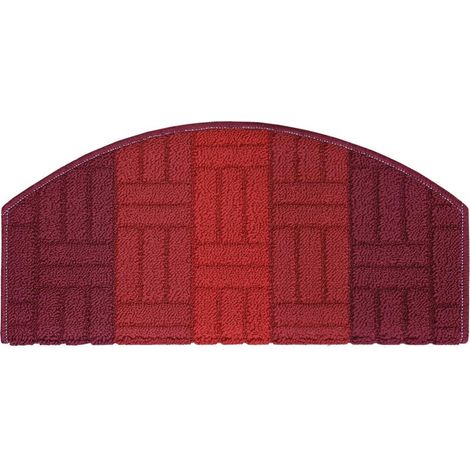 Tappeto Copri Gradini 3D Proteggi Scala Salvagradino Antiscivolo Semiluna 100% Made In Italy - Bordeaux