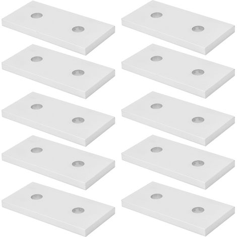 10 pièces Plaque de jonction plate en aluminium, renfort de connexion vertical, outil 4040-2 trous (1/5)