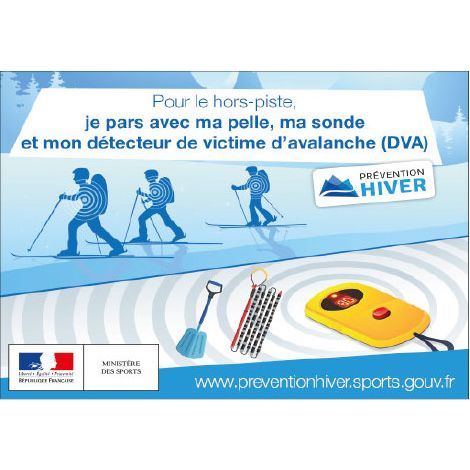 PANNEAU PREVENTIF POUR LE HORS-PISTE (H0373) - Adhésif - 105 x 75 mm