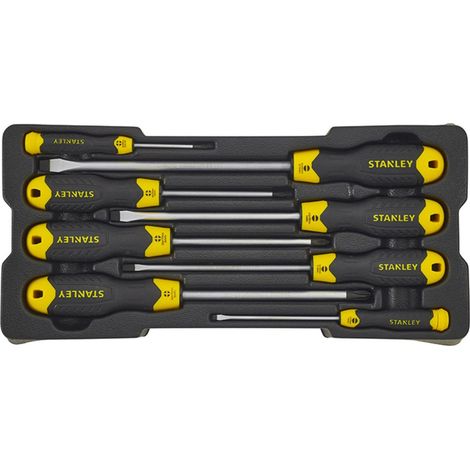 Stanley 8-teiliges Set Transmodule-Schraubendreher mit Komfortgriff (1/3)