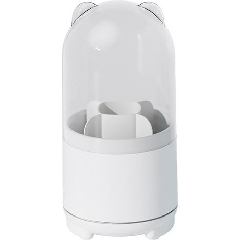 Boîte de rangement pour pinceaux de maquillage blanche (1/5)