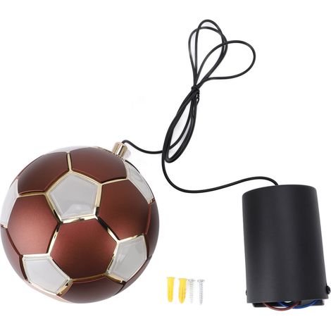 Suspension LED en forme de ballon de football, idéale pour les chambres, salons et bureaux. Lumière chaude. 100-265 V. Couleur marron. (1/5)