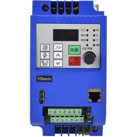 Mini Single-Phase Inverter, 2.2 kW 3HP 0-650Hz AC220V Single-Phase to Three-Phase Vector Motor Frequency Converter with PWM Control NF9100-1T-00220G (1/5)