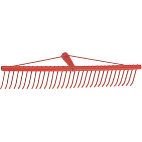 Râteau à gazon en acier peint 34 dents plates 60 cm – Largeur de travail 60 cm – Ratissage efficace des débris et herbe