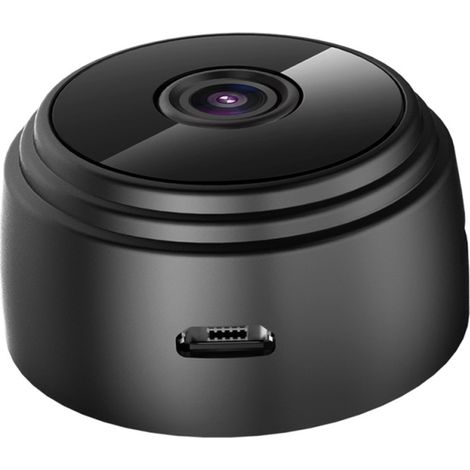 Mini caméra de surveillance domestique avec appel vidéo, vision nocturne infrarouge et détection de mouvement pour la maison et la voiture, en intérieur comme en extérieur. (1/5)