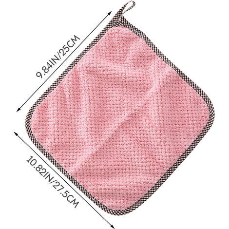 Chiffon De Cuisine - Microfibre - Non Gras - Pour Salle De Bain Et Cuisine - 27,5 X 25 Cm - Lot De 2 (1/3)