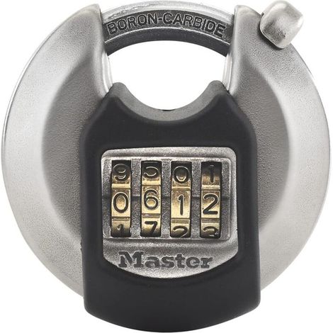 Cadenas rond [Combinaison] [Acier Inoxydable] [Extérieur] idéal pour les espaces de rangement, les Remises, les Garages, les Remorques 70 mm Gris (1/4)