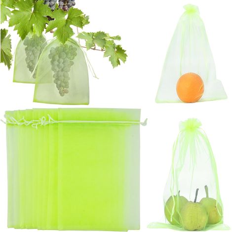 sacs en filet pour la protection des fruits grands cadeaux organza . 20 x 30 cm Lot de 100 30 cm Vert (1/5)