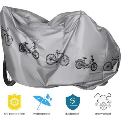 Housse de Vélo 2 Pièces Imperméable en PEVA, Protection UV, Housse de Protection Extérieure pour Vélos Résistante aux Intempéries (1/4)