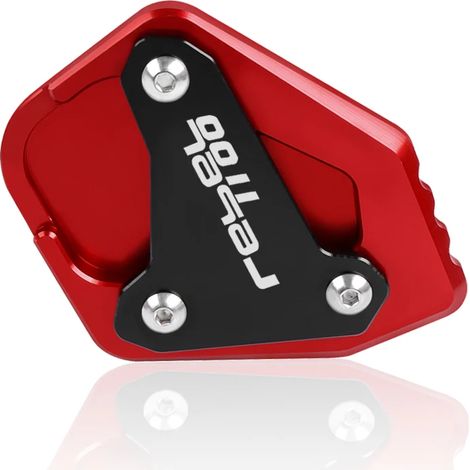 Béquille latérale CNC (rouge) compatible avec HONDA REBEL CM1100 CMX 1100 2020-2022 - Extension de béquille latérale - Support/Plaque agrandie maxpower (1/4)