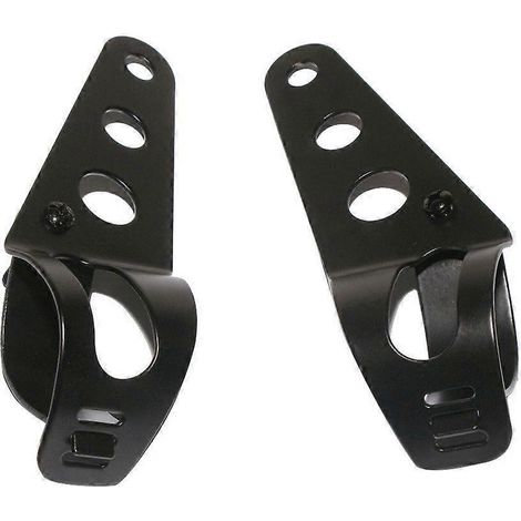 Supports de fixation de phare de moto noirs réglables 3543 mm, fixation par fourche (1/5)