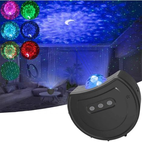 Veilleuse projecteur d'étoiles LED, lampe projecteur galaxie 3 en 1 avec nébuleuse colorée/vagues océaniques, télécommande, idéale pour les enfants et la chambre à coucher (1/5)