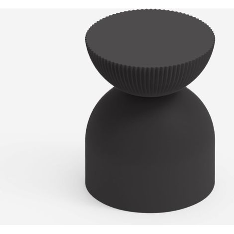 Sgabello design indoor outdoor in polietilene per bar Illo - Nero (1/3)