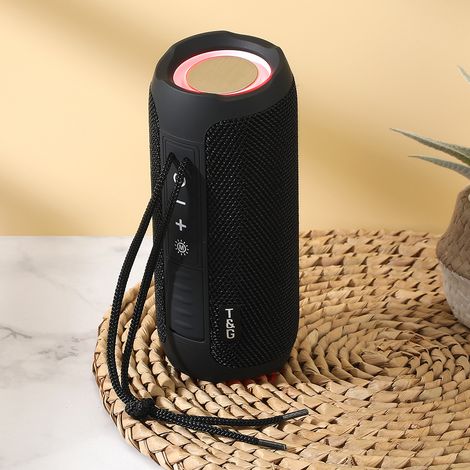 Enceinte Bluetooth à lumière d'ambiance offrant d'excellentes performances dans les basses enceinte compacte en tissu. (1/4)