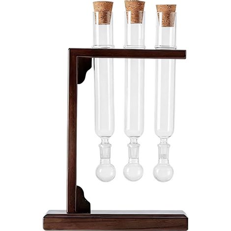 Humidor - Infusor De Vidrio De 3 Tubos - Higrómetro Integrado - Soporte De Madera - Para Puros Estándar - Kit Completo (1/5)