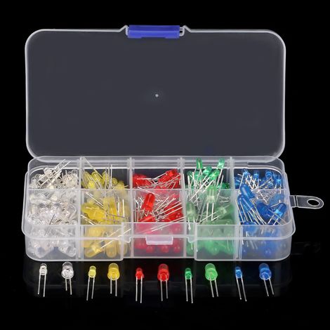 Collection de 350 LED de 3 mm et 5 mm de différentes couleurs (1/5)