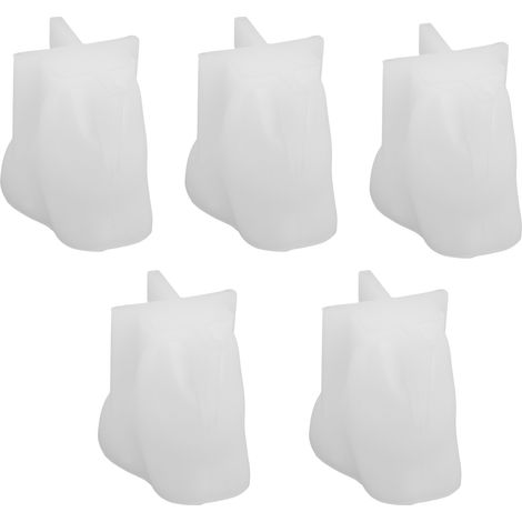 Moule en silicone pour desserts - 5 pièces moule chat 3D résistant au micro-ondes et au gel (-40°C à 230°C) pour pudding, gelée, chocolat et gâteau - Facile à démouler et nettoyer (1/5)