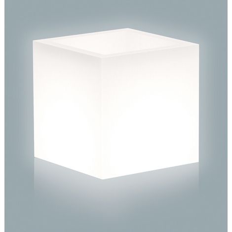 VASO HOME LIGHT CUBE 40X40XH41 CM BIANCO- 1,0 pz