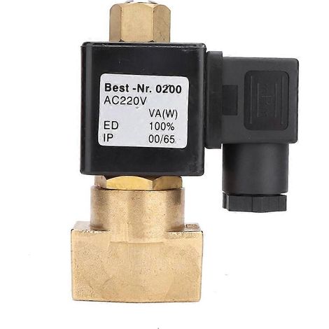 Hochwertiges elektrisches Magnetventil aus Messing, normalerweise offen, G1/8'-Gewinde (AC110V)