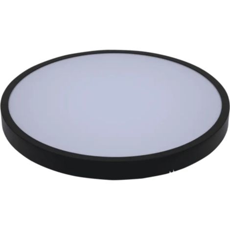 Plafón Led 24w Cct Redondo Negro Silver Hydra 490506