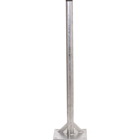 Pied de terrasse renforcé 50mm – Hauteur 1m – Acier galvanisé – Fixation pour parabole et antenne TV – Hdsat
