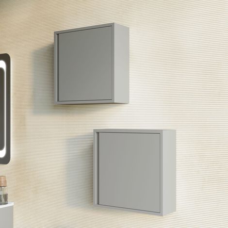 Mueble De Pared Para Baño Con Una Puerta Reversible Arena Mate  Monaco (1/5)
