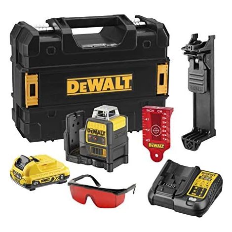 DeWALT - Laser cruzado a batería 10,8V, alcance de 50 m, con accesorios, 1 batería de 2,0 Ah XR, con cargador. DCE0811D1R (1/3)