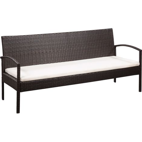 Maison Exclusive - 5-tlg. Garten-Lounge-Set mit Auflagen Poly Rat (1/5)