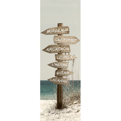 Tableau sur toile panneau totem mer 30x97 cm - Impression sur Toile Murale Décorative - Image imprimée en HD sur Toile - Toile sur Châssis en Bois FSC - Fabriqué en France