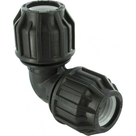 90° Kunststoff-Klemmverschraubung F 26 x 34 für Polyethylenrohr QUICK PLOMBERIE