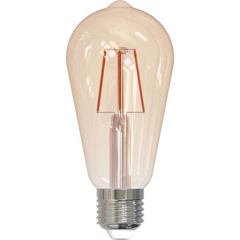 LOT DE 3 AMPOULES ST64 AMBRÉ 4W 400 LUMENS 2200K FILAMENT