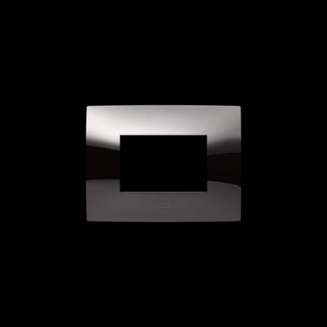 Placca 3 moduli metal black lucido abb chiara 2csk0317ch
