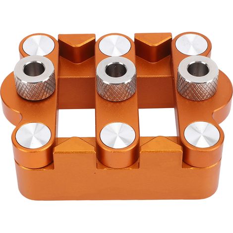 Positionneur de poinçonnage pour assemblages de bois, outil de perçage central pour le travail du bois, gabarit de tenon autocentrant en alliage d'aluminium 6/8/10 mm (1/5)