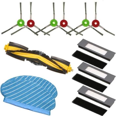 Filtre Brosse Chiffon de Rechangen Ensemble d'accessoires pour Aspirateur Robot Ecovacs Deebot OZMO 950 OZMO 920 (13 Pièces) (1/4)