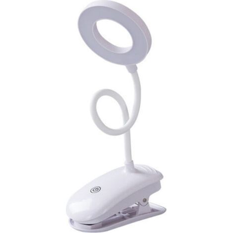 Lampada da scrivania flessibile a collo d'oca con morsetto, dimmer touch, per letto, scrivania e computer – luce bianca calda